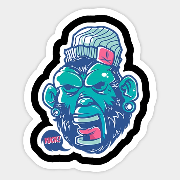 Hell yeah ! Monkey Sticker by crOOz1711